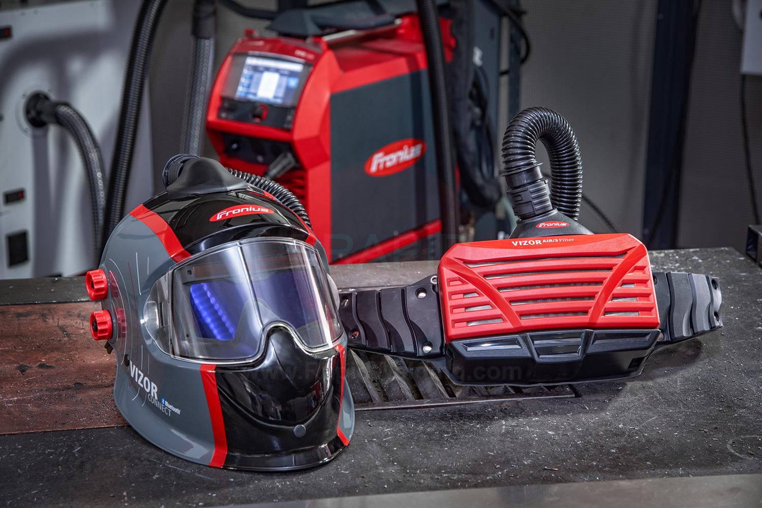42,0510,0314  Fronius - Vizor Connect Auto Darkening Welding Helmet PAPR System, Shades 5-12